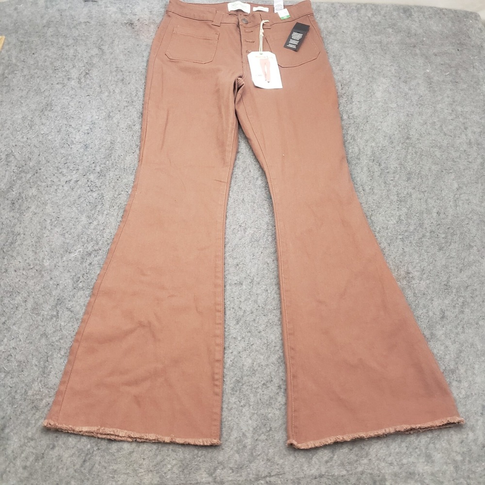 NEW RE Generation‎ Jeans Womens 11 Brown Flared Skinny Mid Rise Ladies 30x32